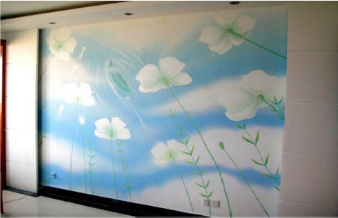 天门画墙绘怎么画好白云的蓬松感？