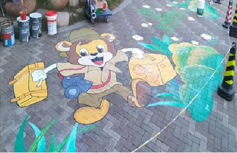 天门夏季画地面彩绘会遇到的问题