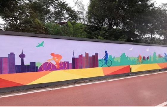 天门墙体彩绘-围墙