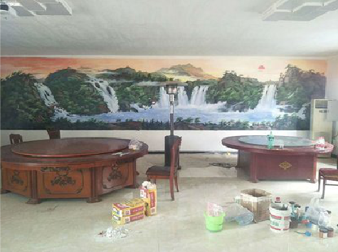 天门墙绘-写实风景