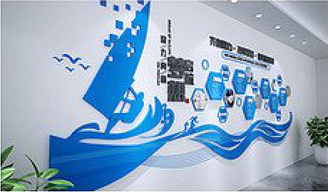 天门海浪主题文化墙如何设计？