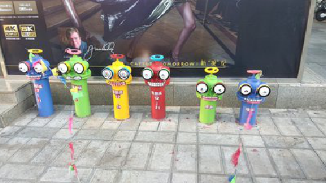 天门商业区彩绘