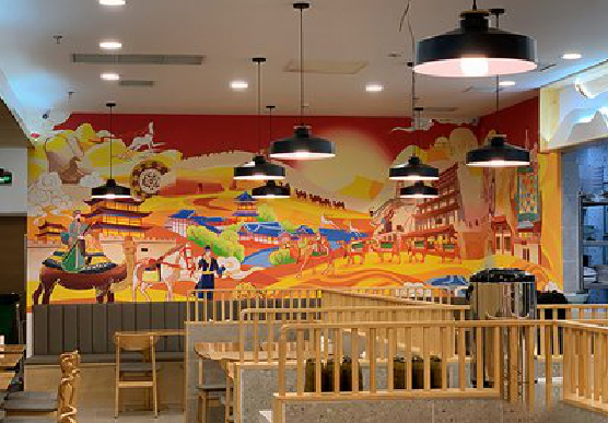 天门商业空间彩绘介绍。