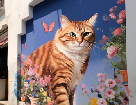 天门自己绘制有个性的手绘墙