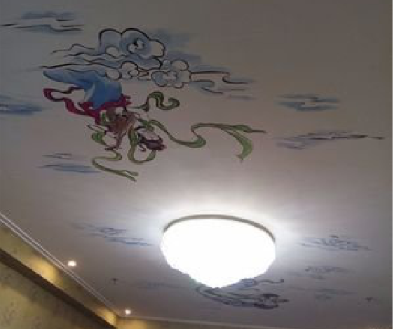 天门如何快速绘制天花板上的手绘墙？