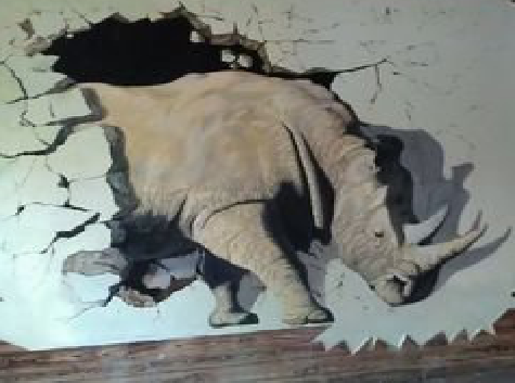 天门在墙绘中，如何绘制3D效果？